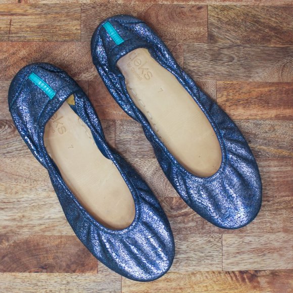 Tieks | Shoes | Moonstruck Tieks 7 Leather Metallic Shimmer Iridescent Ballet Flats Glitter